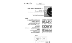 Solar MEMS - Model MASS-X - Digital Sensor with Magnetometer, Accelerometer and Sun Sensor - Brochure