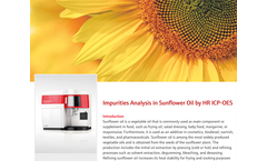 Impurities Analysis in Sunflower Oil by HR ICP-OES