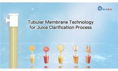 Ultrafiltration tubular membrane for juice clarification/filtration