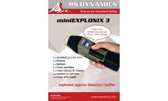 RS Dynamics miniEXPLONIX - Model 3- Explosive Agents Detector/Sniffer - Brochure
