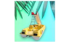 Fatih - Fiberglass Pedal Boat With Water Slide and Wheels