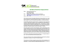 Marine Resistivity Imaging Seminar Brochure