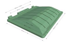 ROTOGRAN - Model Type A - Double Walled Plastic Lid for Waste Bin and Container 1100lt