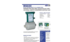 MS600 Electromagnetic Flowmeter Data Sheet