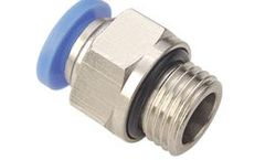 Pneuflex - Model 4mm to BSPP 1/8 - Thread Male Straight One Touch Tube Fittings