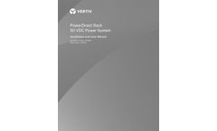 Vertiv - Model PowerDirect - Rack 33kW 50V DC Power System - Brochure
