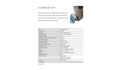 BEA - Model 50L - Bulk Density Cylinder - Brochure