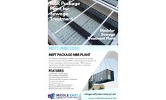 MEFT -MBR- PACKAGE - MEFT's MEMBRANE BIO REACTOR FOR WASTE WATER TREATMENT