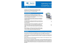 Baumer - Model OM20-P0026.HH.TXN - Performance Laser Distance Sensor - Brochure