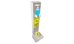 Krmloto - Model KRM-K-PSS-WS-001 - Set of 2PCS Pedestal Sanitizer Stand Without Sanitizer Bottle
