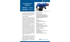 PBS - Model APH - M(E) - Automatic Gas Burner - Datasheet